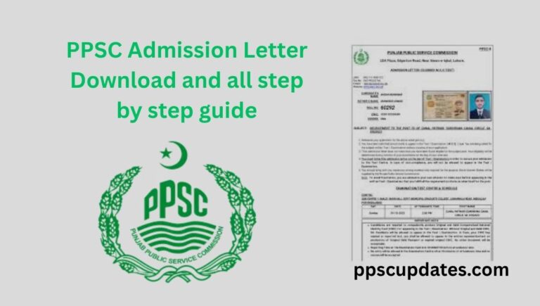 ppsc admission latter