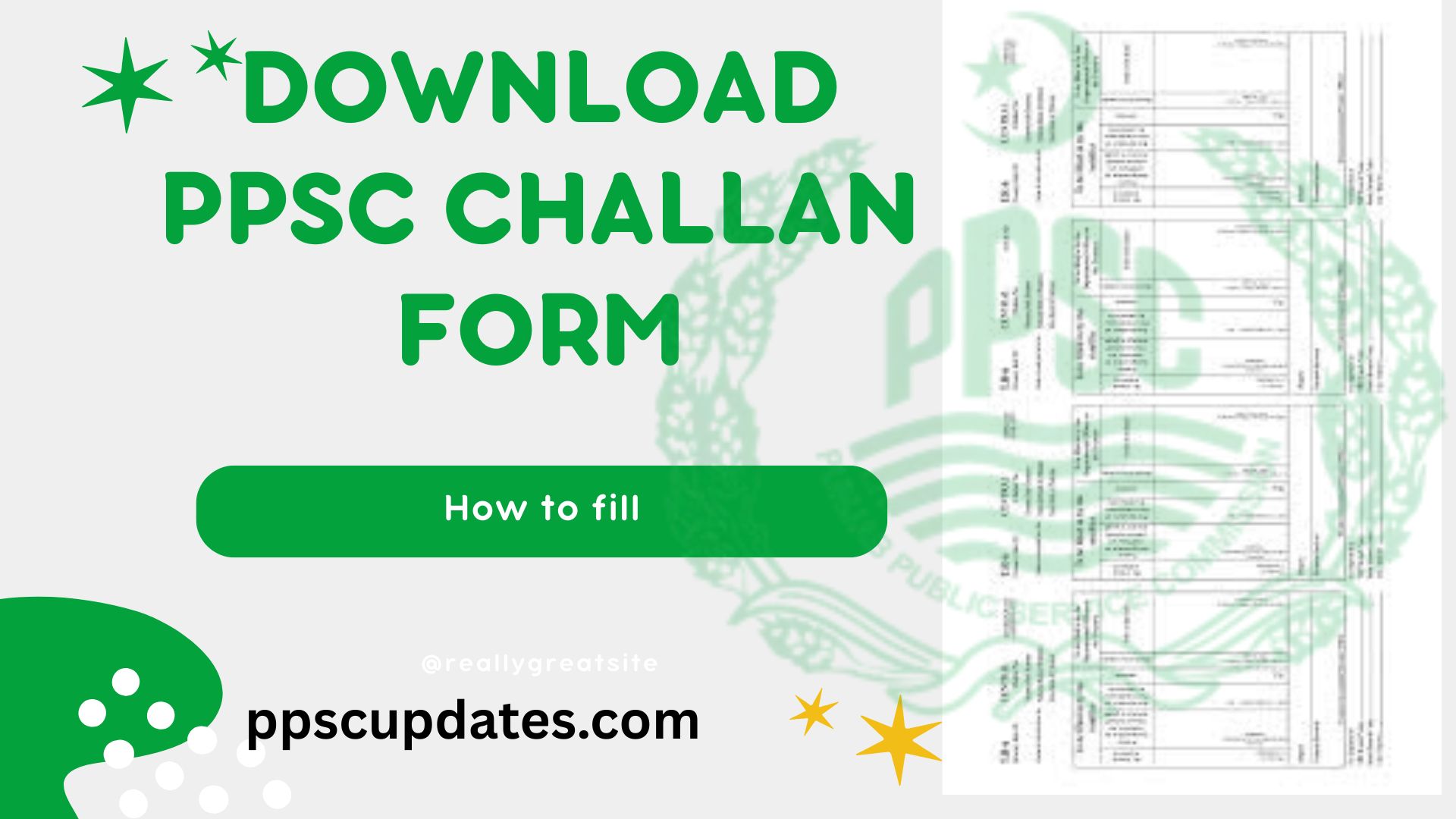 how to download ppsc challan form