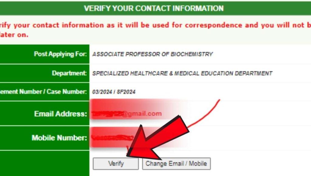 verify contact