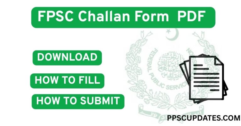FPSC Challan Form 2025 PDF