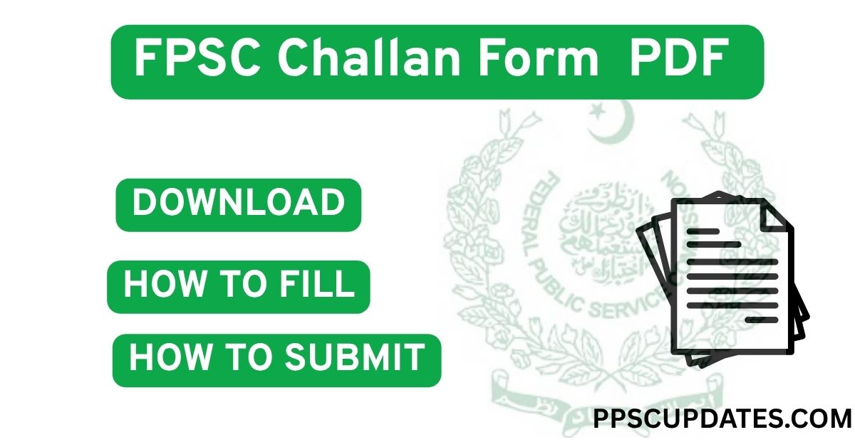 FPSC Challan Form 2025 PDF