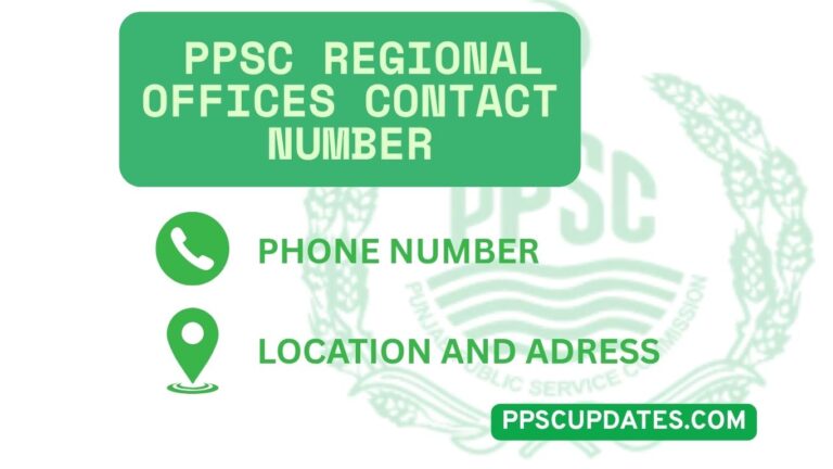 ppsc regional offices contact number