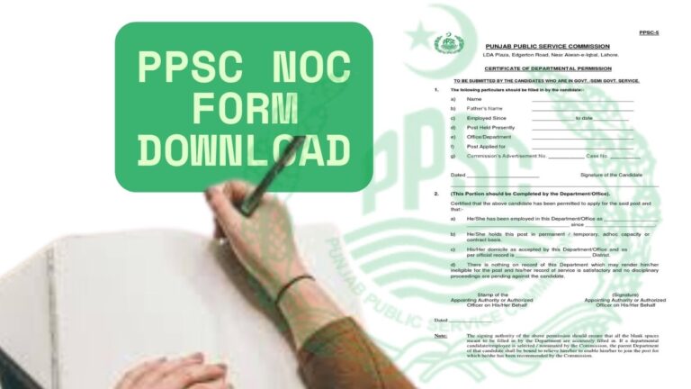 PPSC NOC Form